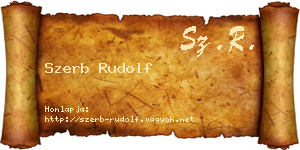 Szerb Rudolf névjegykártya